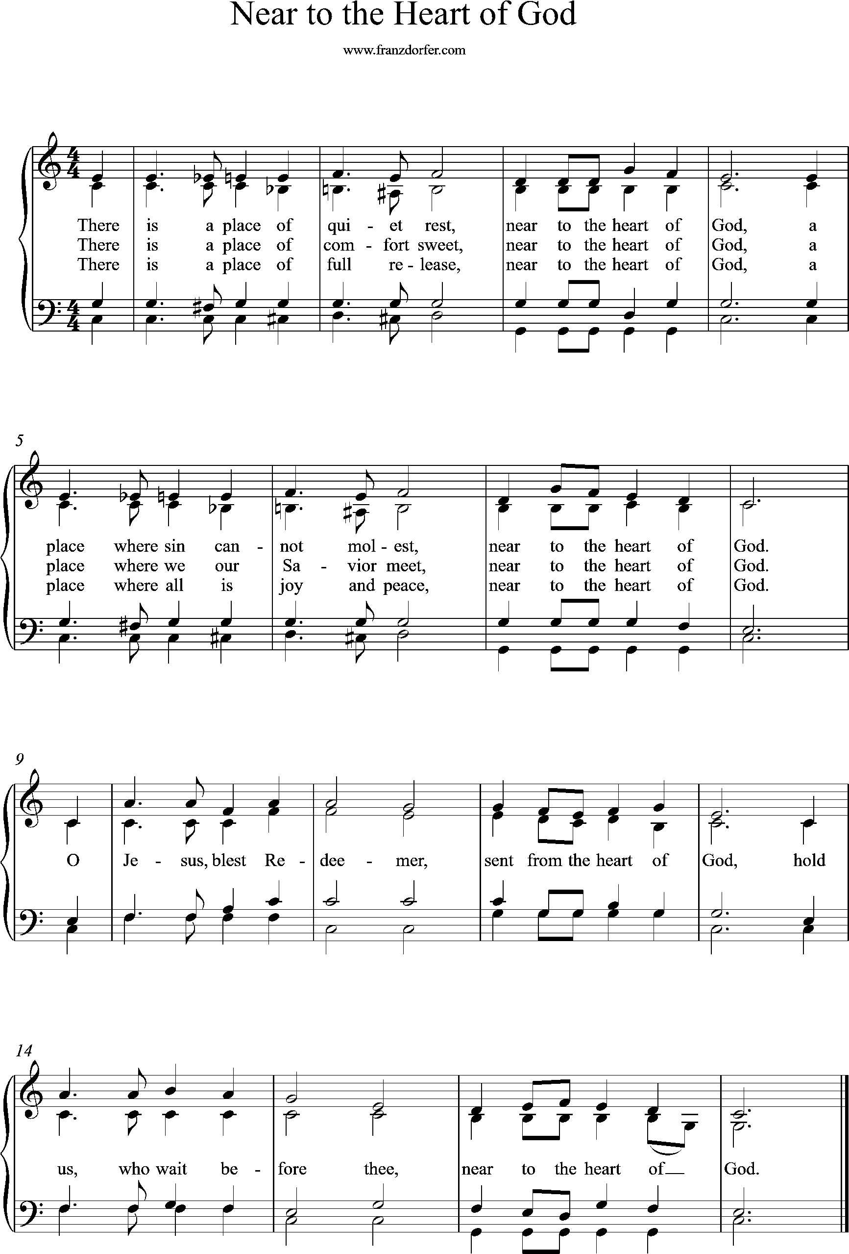 choir-, organ-, sheetmusic, C-Major